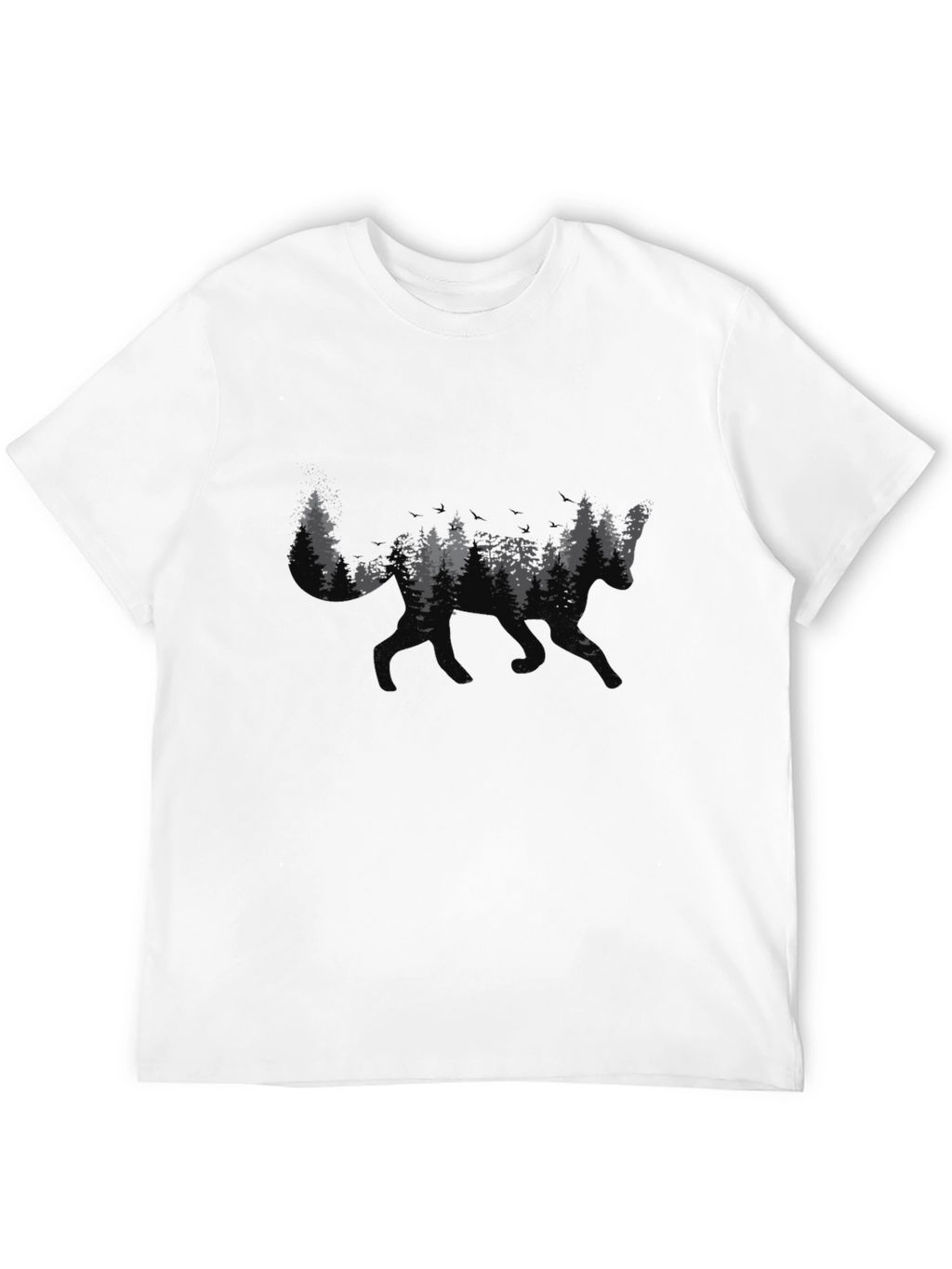 Fox Forest Graphic T-Shirt - Nature Inspired Design