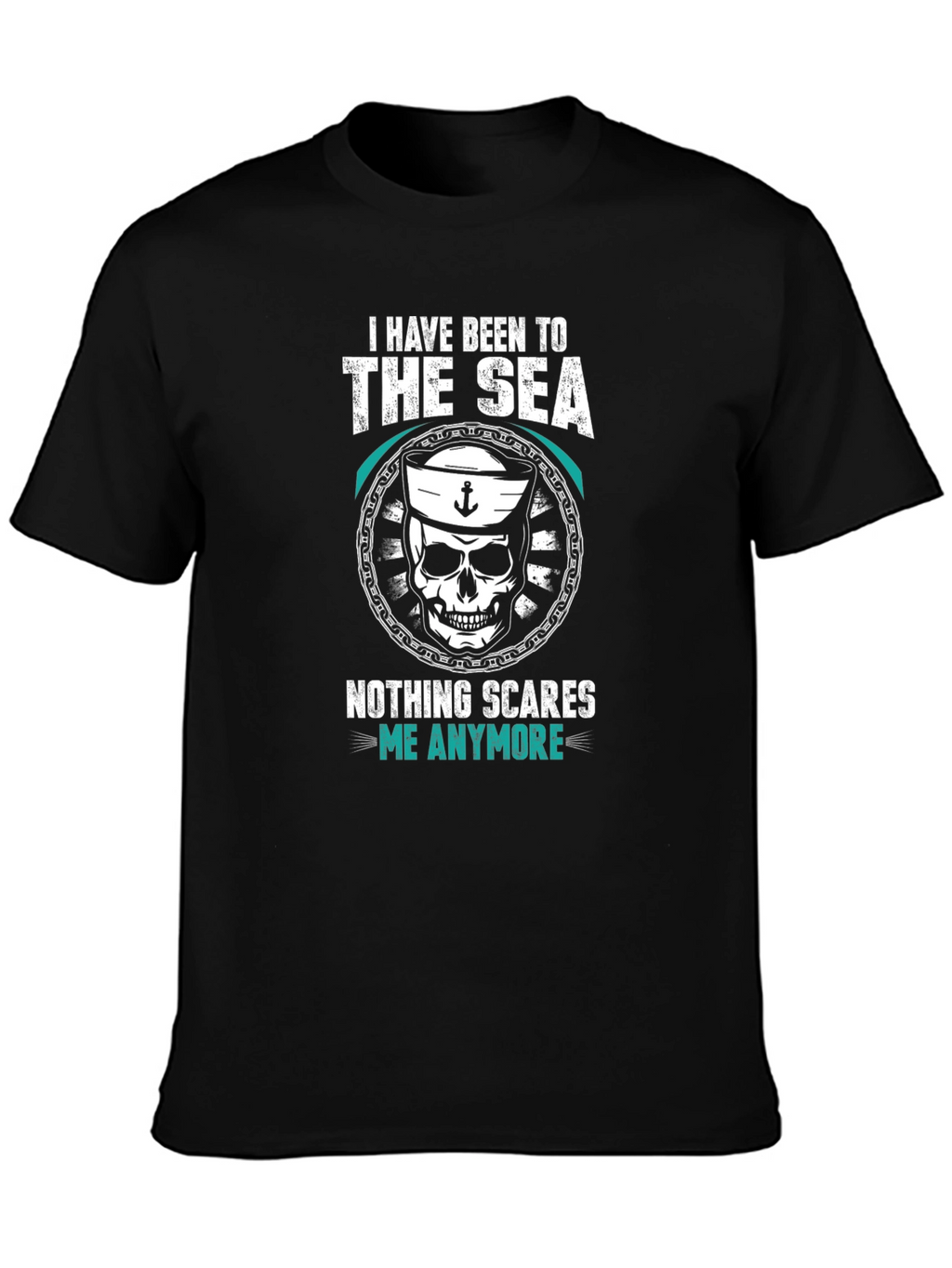 Sea Skull Graphic Tee - Nothing Scares Me!