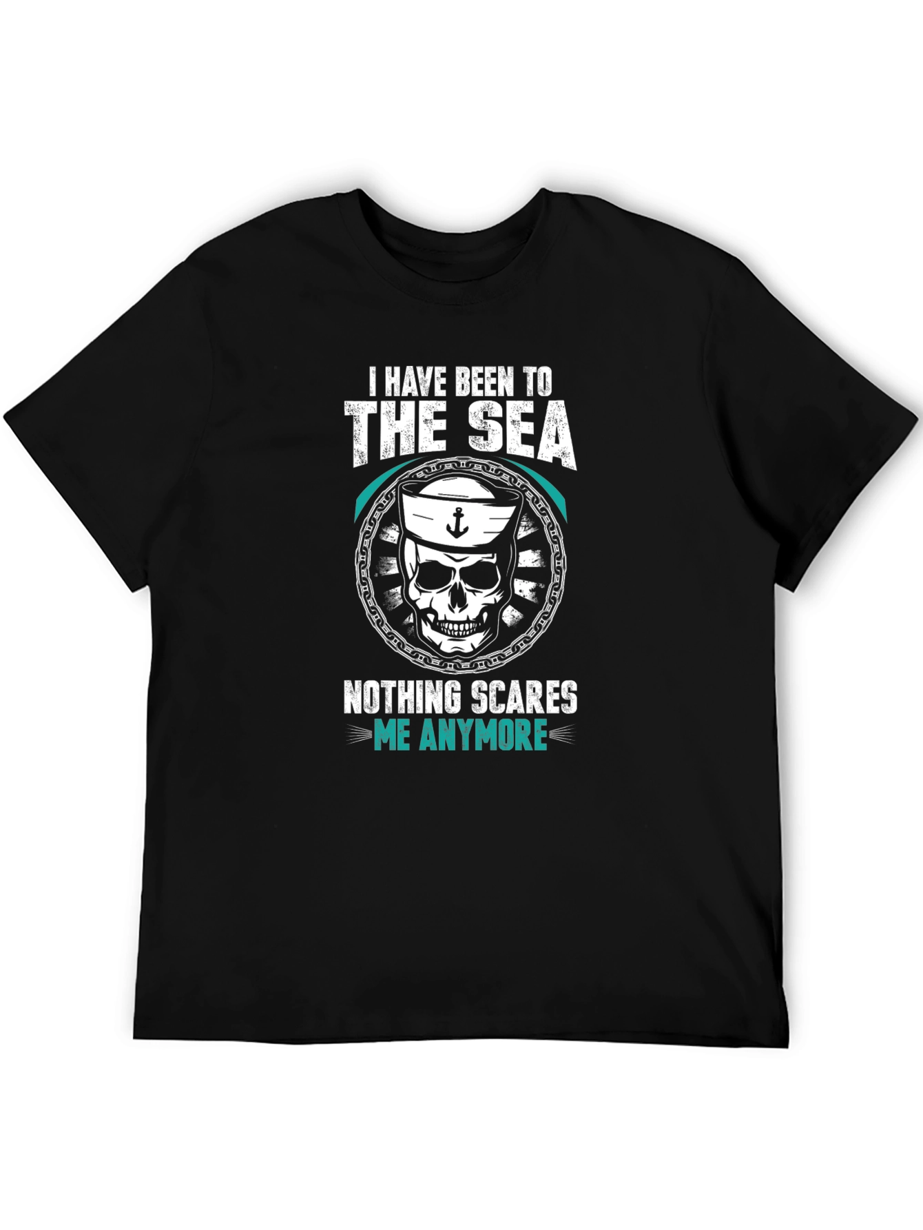 Sea Skull Graphic Tee - Nothing Scares Me!