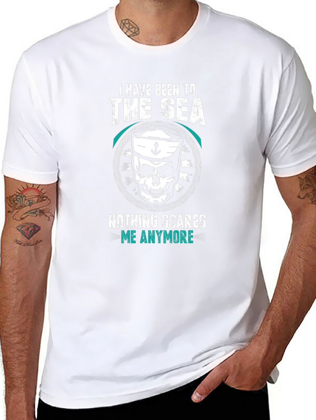 Sea Skull Graphic Tee - Nothing Scares Me!