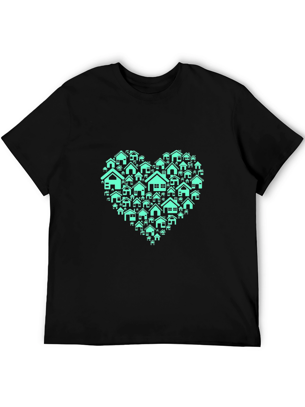 Heart of Homes Graphic T-Shirt - Black
