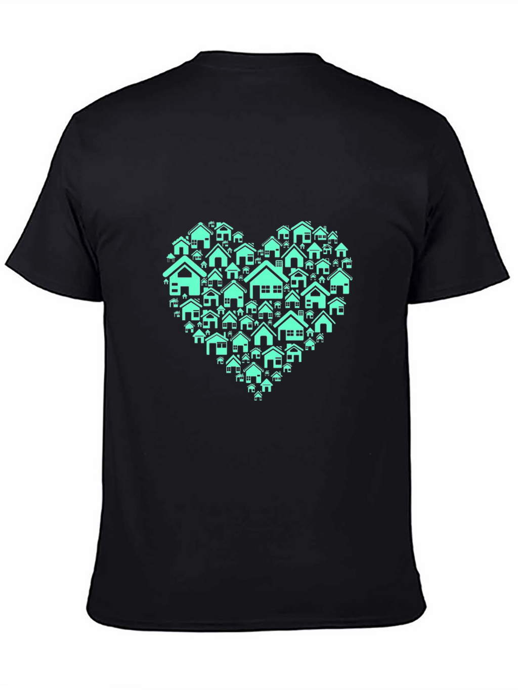 Heart of Homes Graphic T-Shirt - Black