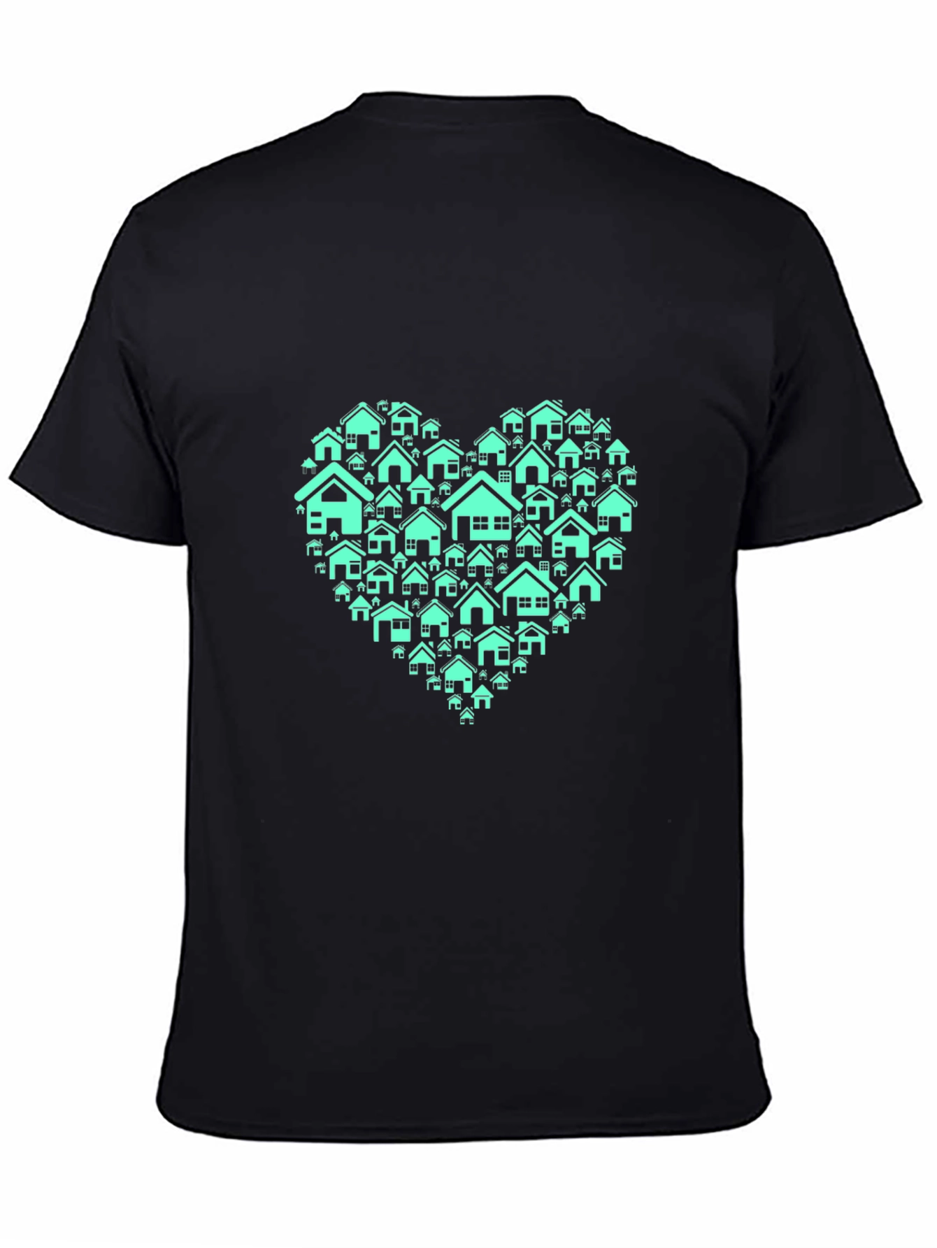 Heart of Homes Graphic T-Shirt - Black