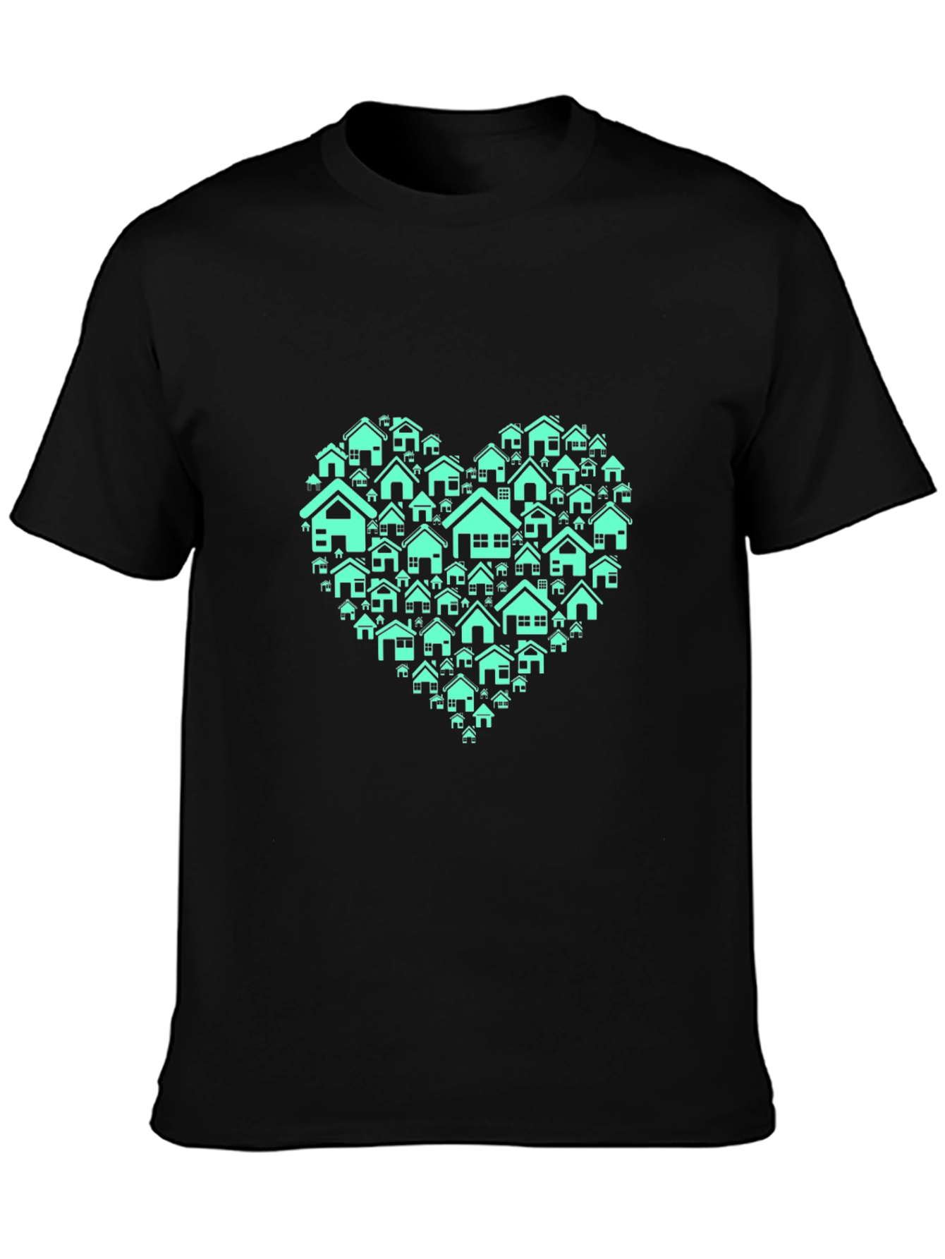 Heart of Homes Graphic T-Shirt - Black