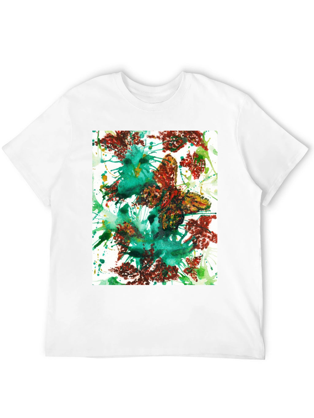 Abstract Art Graphic Tee - Casual Black T-Shirt