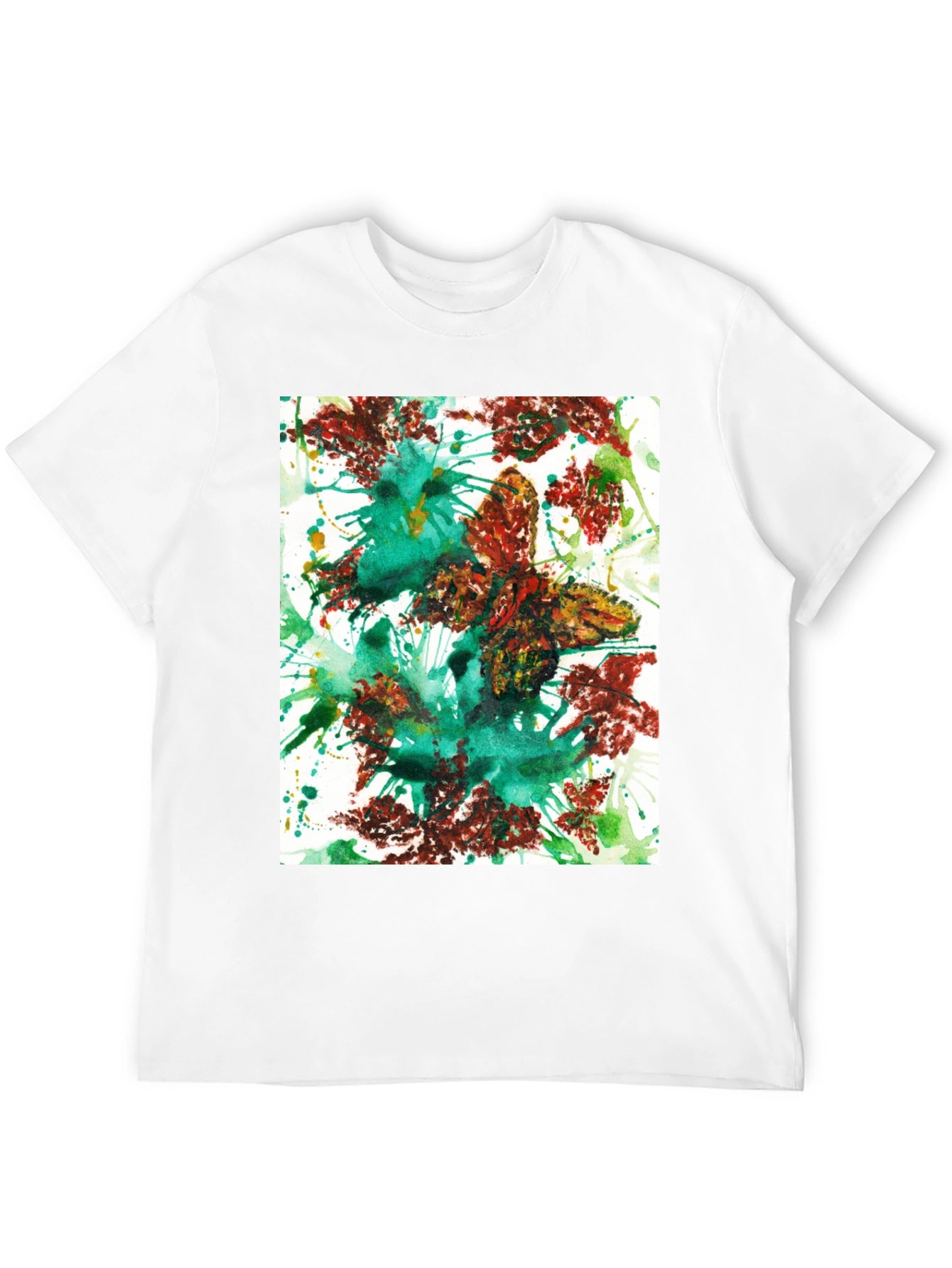 Abstract Art Graphic Tee - Casual Black T-Shirt