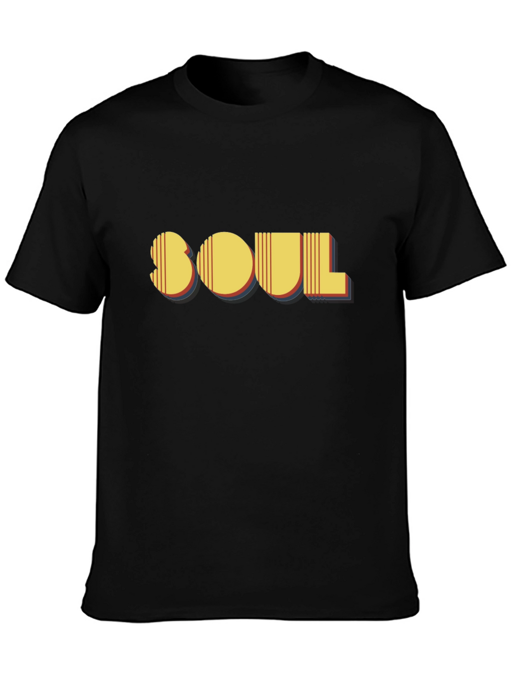 Retro Soul Graphic Black T-Shirt