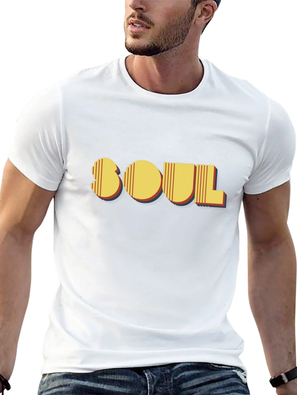 Retro Soul Graphic Black T-Shirt