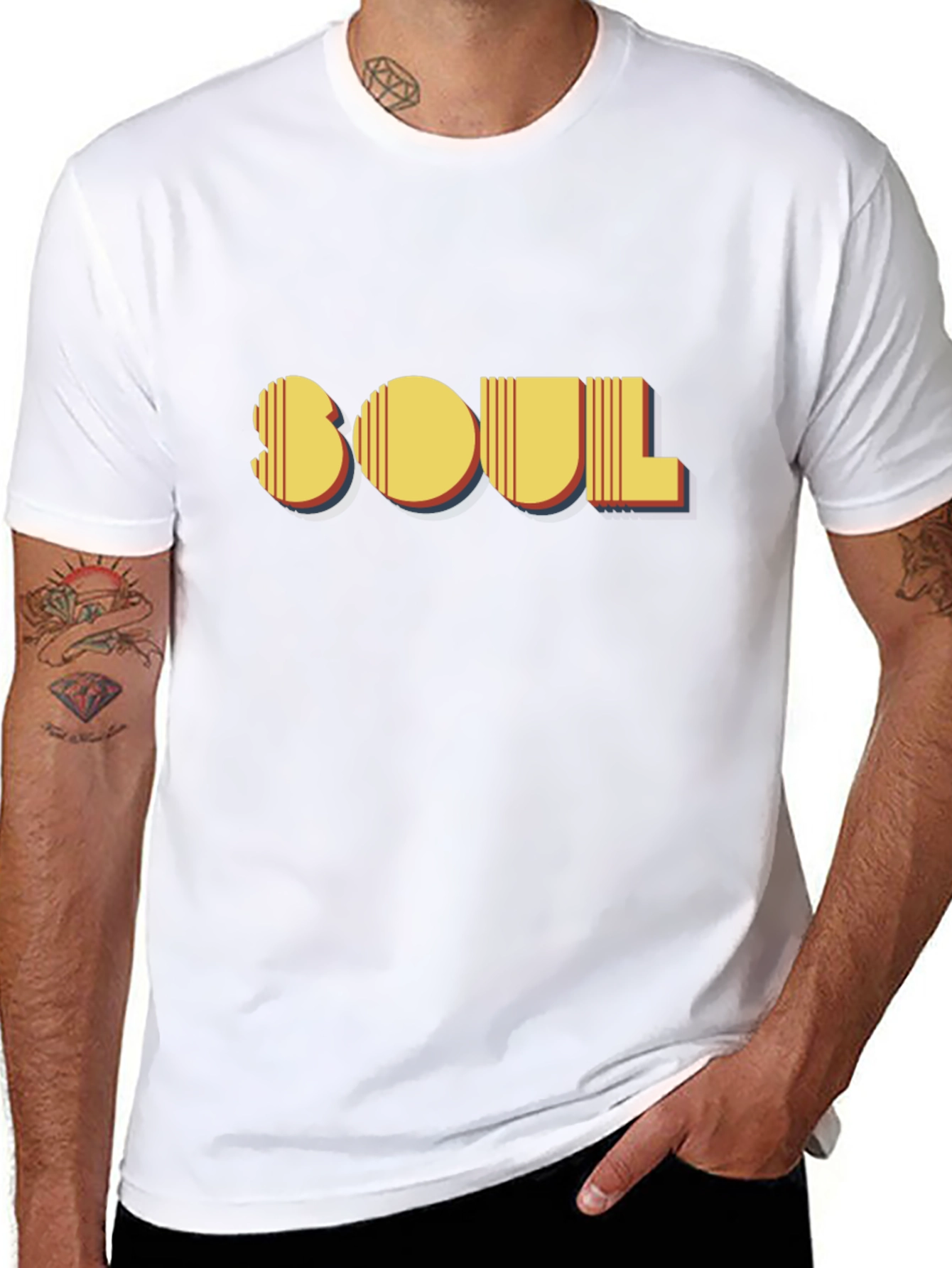 Retro Soul Graphic Black T-Shirt