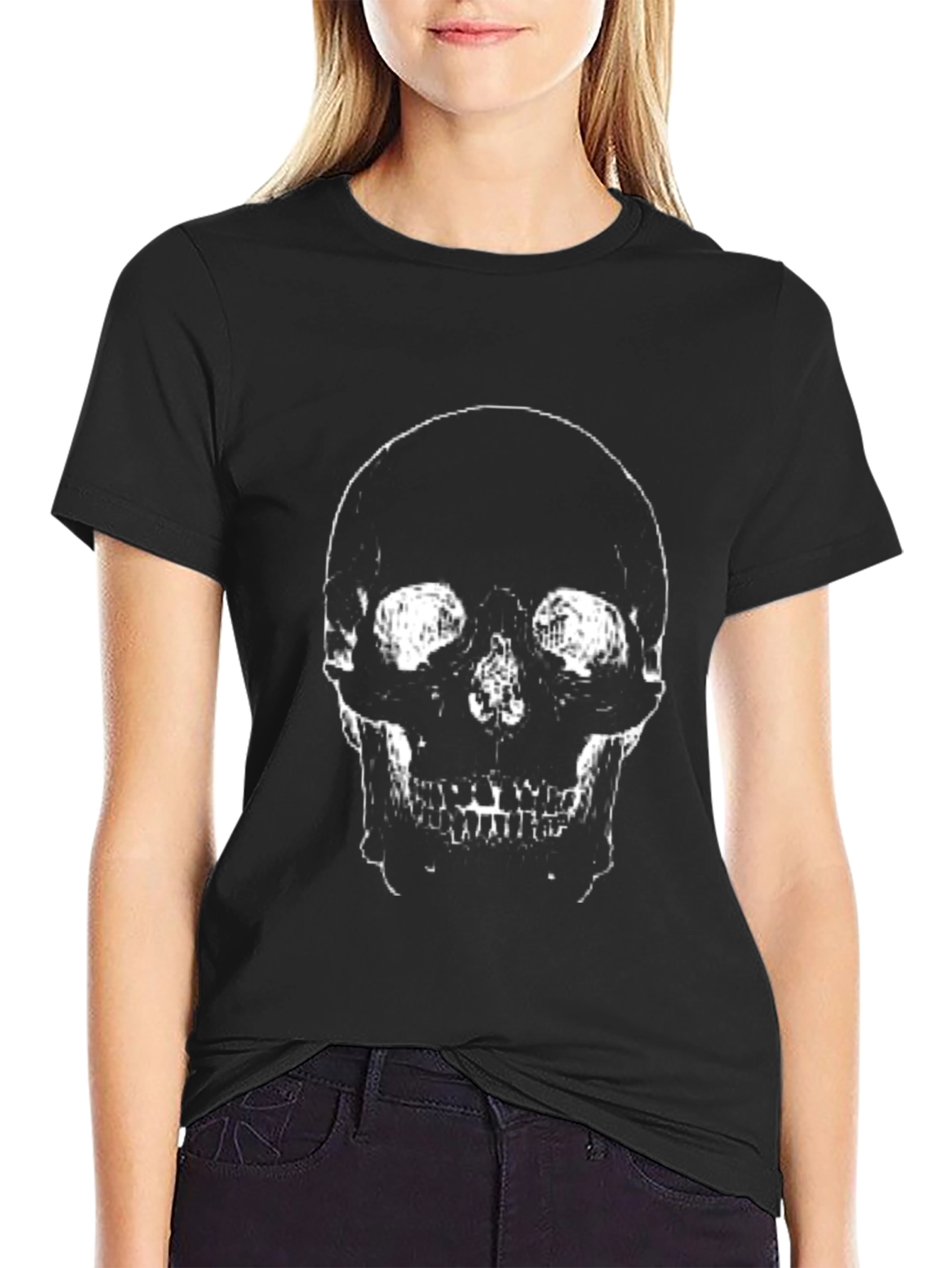 Skull Graphic T-Shirt - Black Cotton Tee