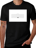 Minimalist Surfer Graphic Black T-Shirt