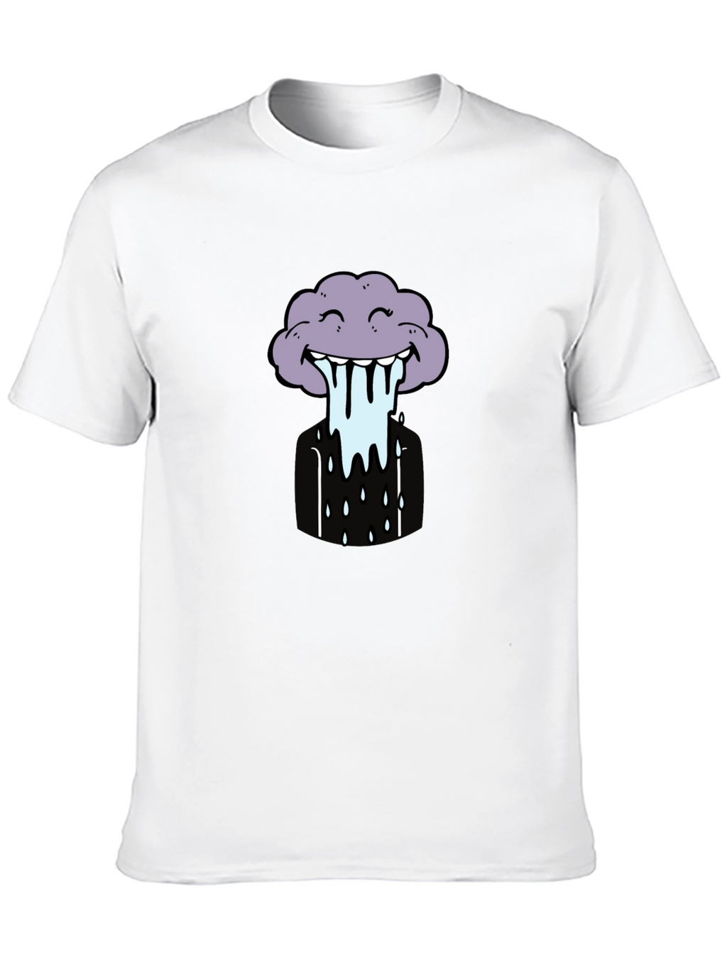 Funny Cloud Graphic Tee - Black