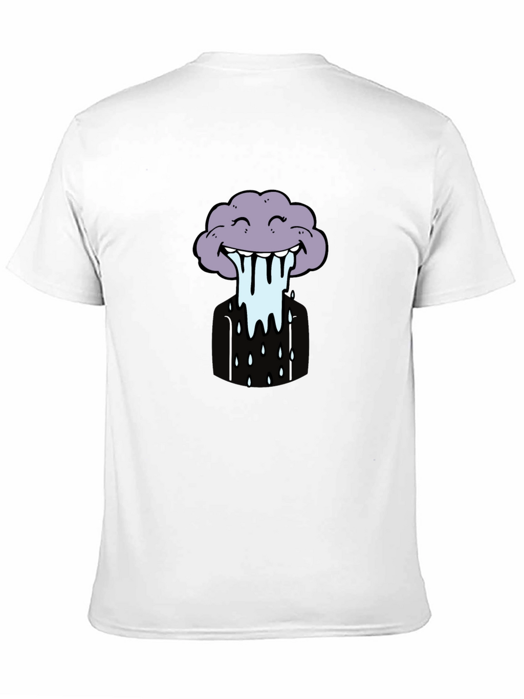 Funny Cloud Graphic Tee - Black