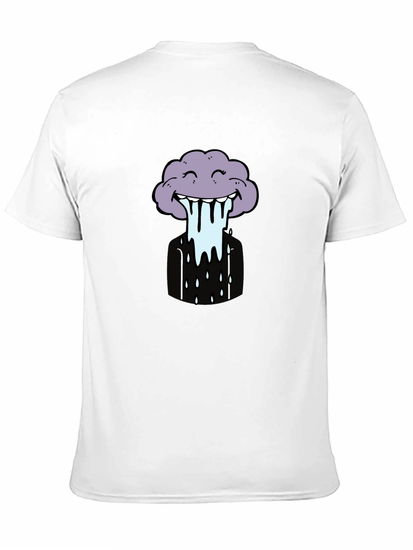 Funny Cloud Graphic Tee - Black