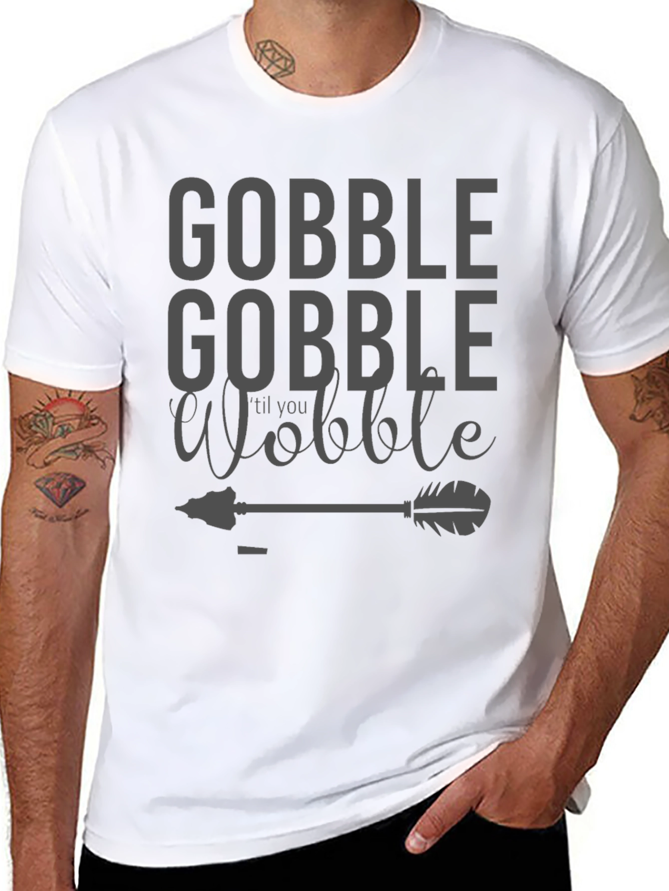 Gobble til You Wobble Black T-Shirt