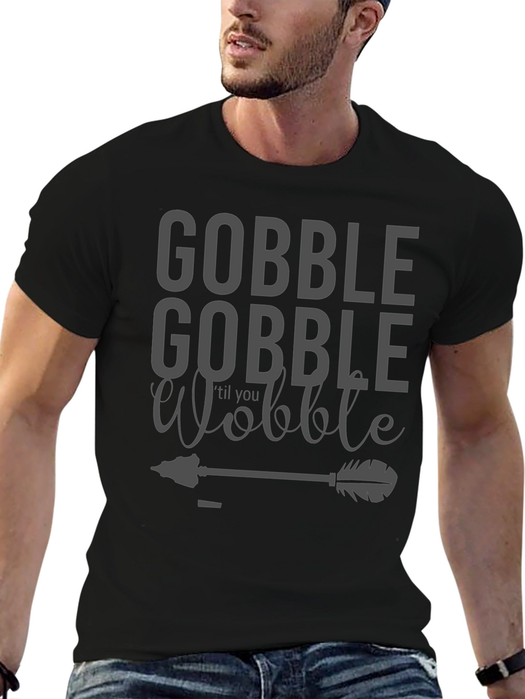 Gobble til You Wobble Black T-Shirt