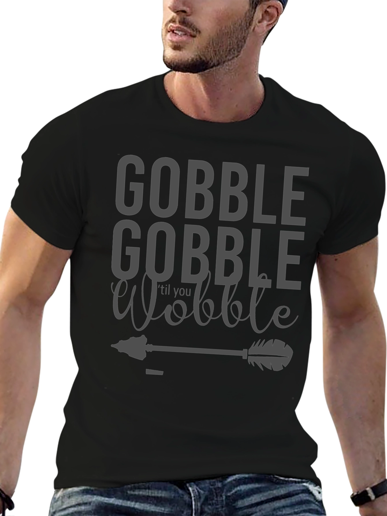 Gobble til You Wobble Black T-Shirt