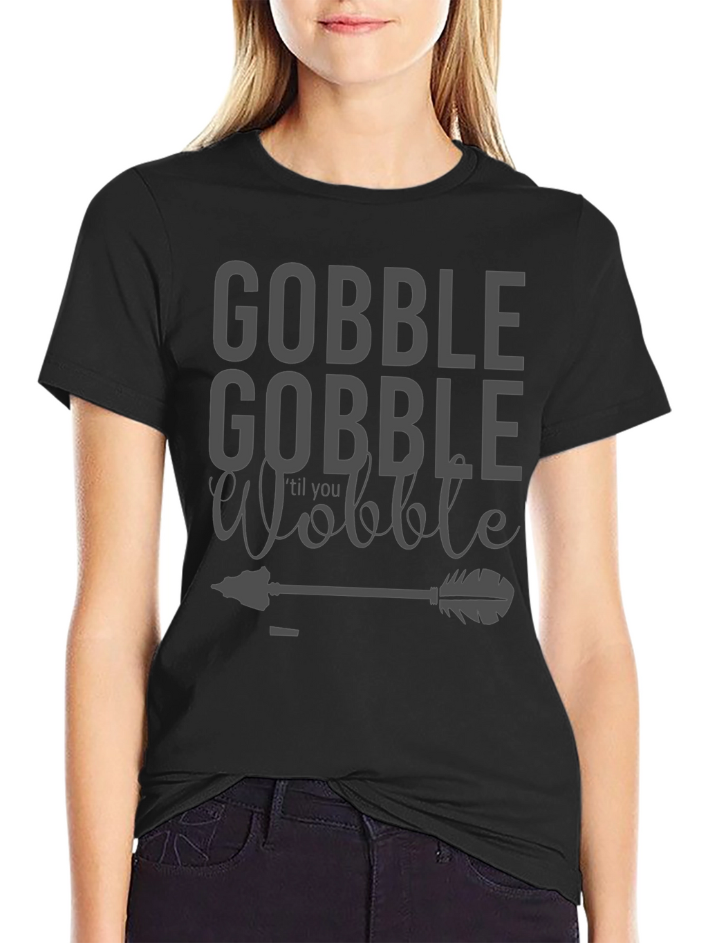 Gobble til You Wobble Black T-Shirt