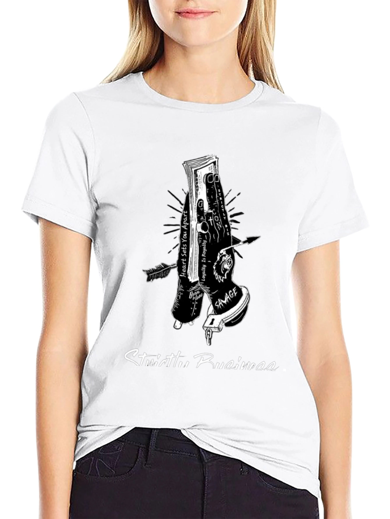 Strictly Business Graphic Tee - Black