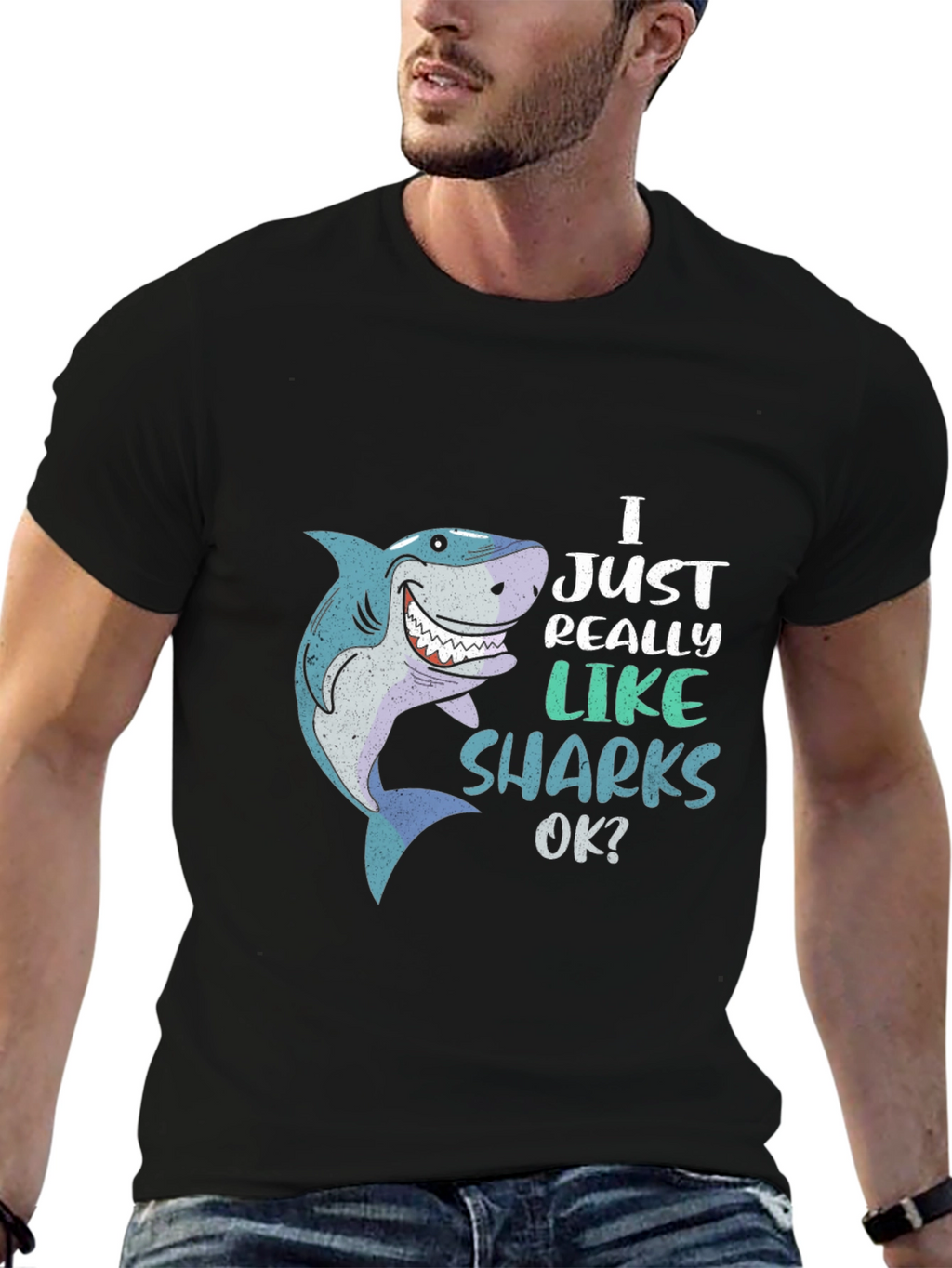 I Just Really Like Sharks OK? T-Shirt