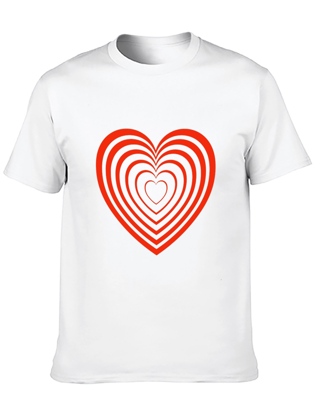 Heart Tunnel Graphic Tee - Stylish Black T-Shirt