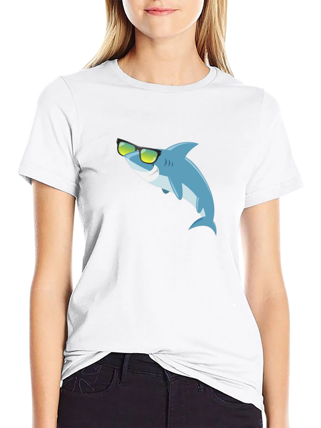 Cool Shark Graphic Black T-Shirt