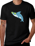 Cool Shark Graphic Black T-Shirt