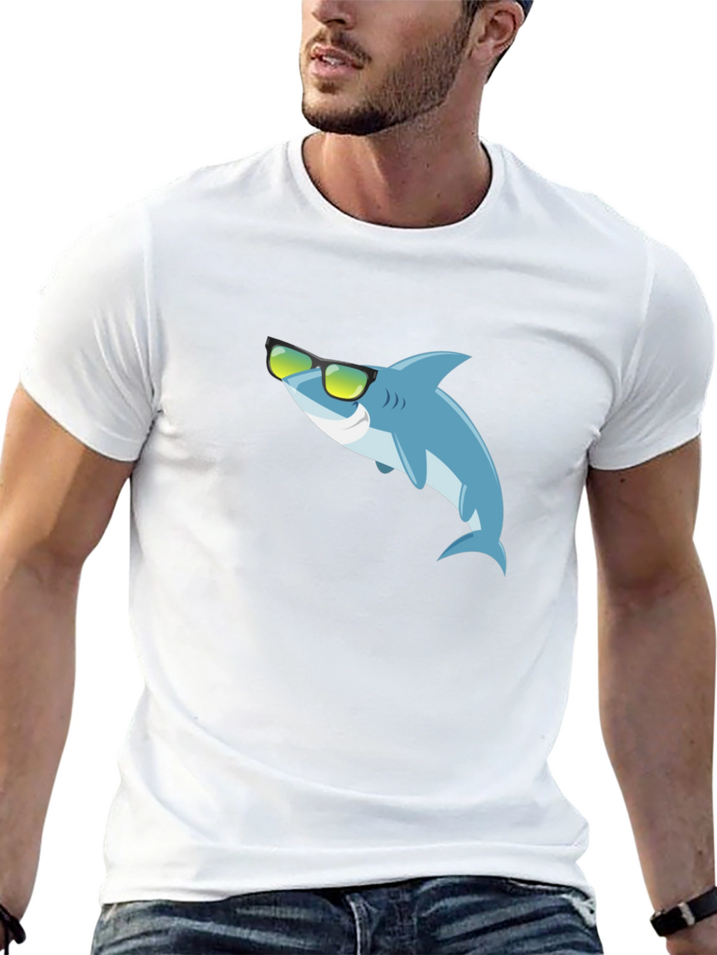 Cool Shark Graphic Black T-Shirt