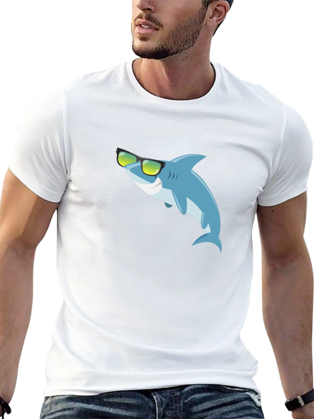 Cool Shark Graphic Black T-Shirt