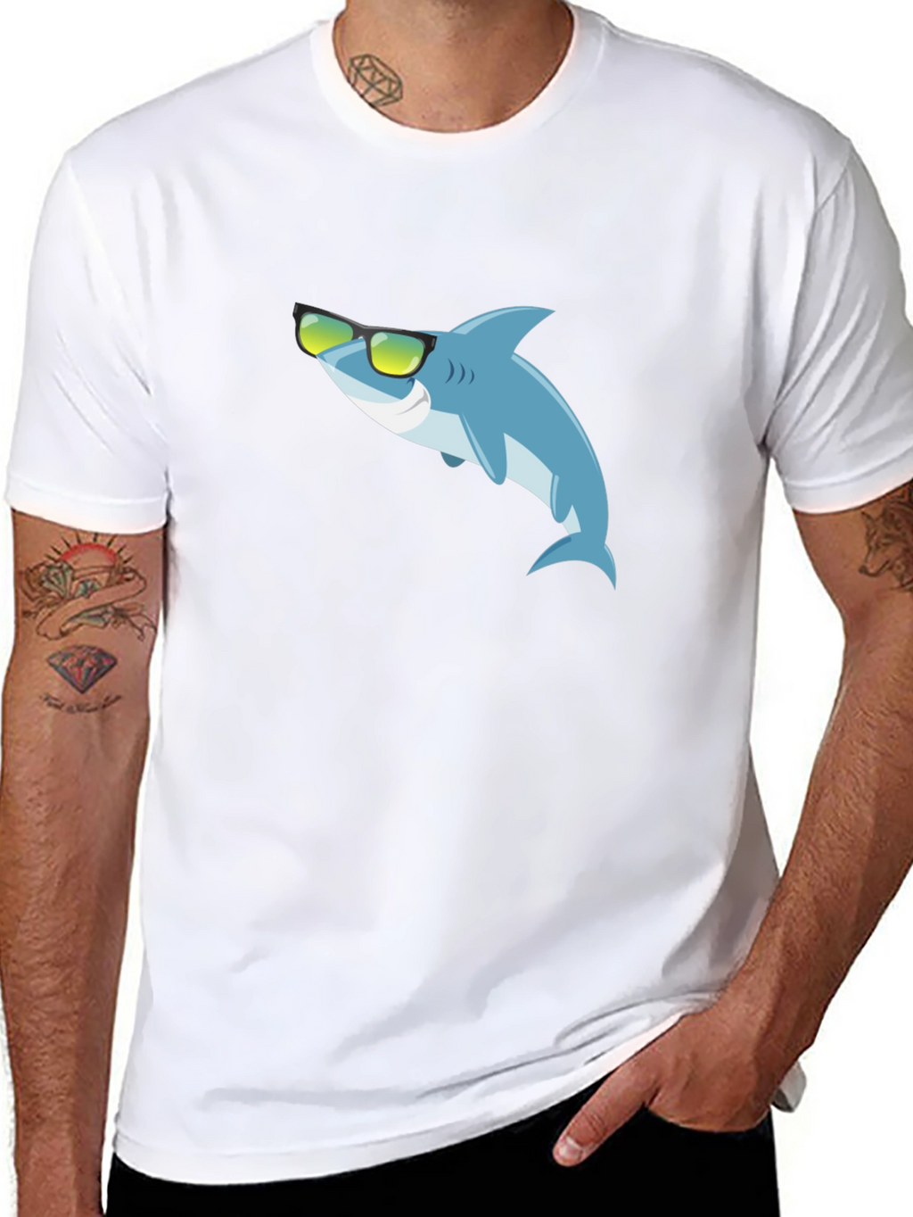 Cool Shark Graphic Black T-Shirt