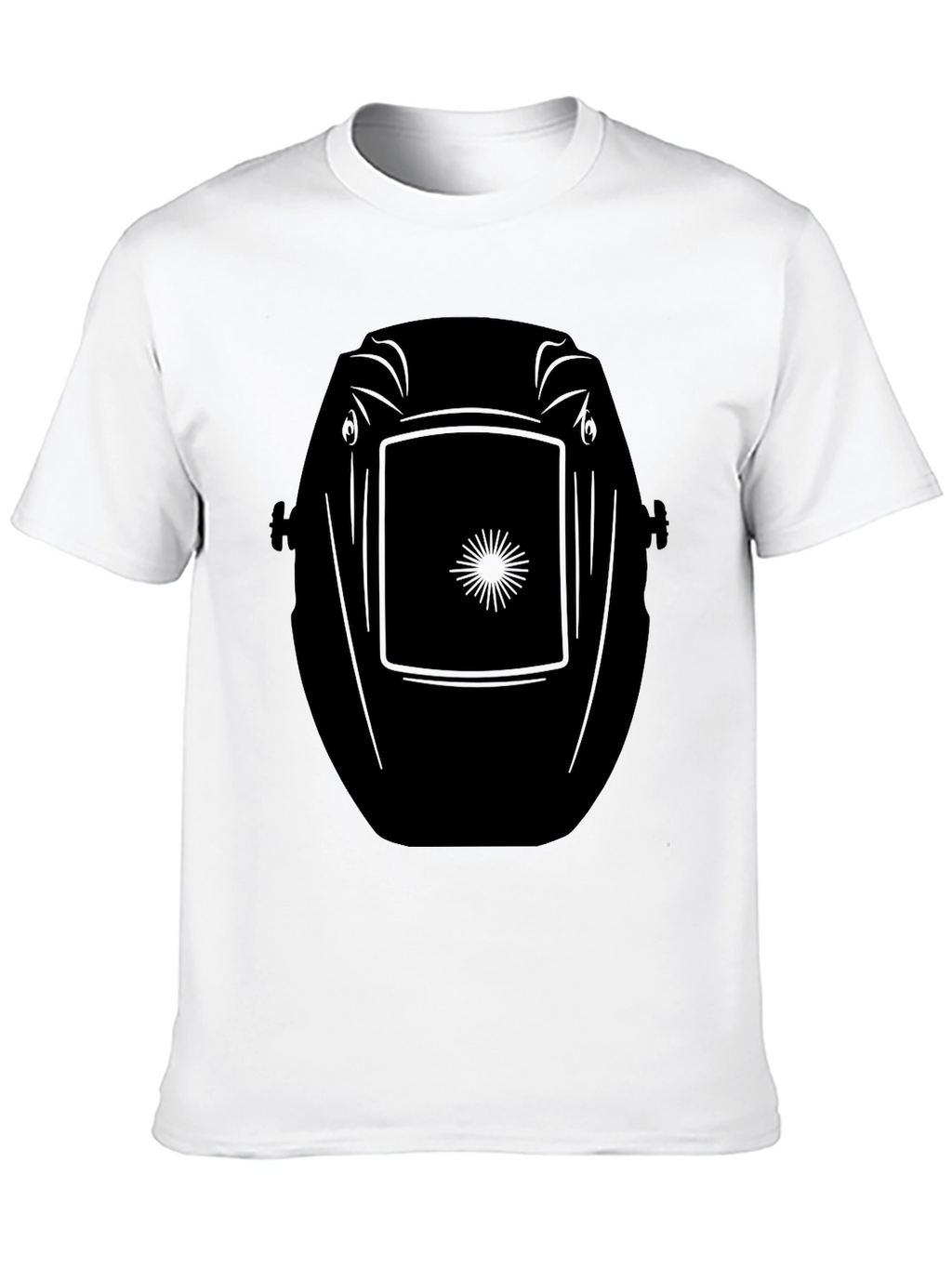Welding Mask Graphic T-Shirt - Black Crew Neck Tee