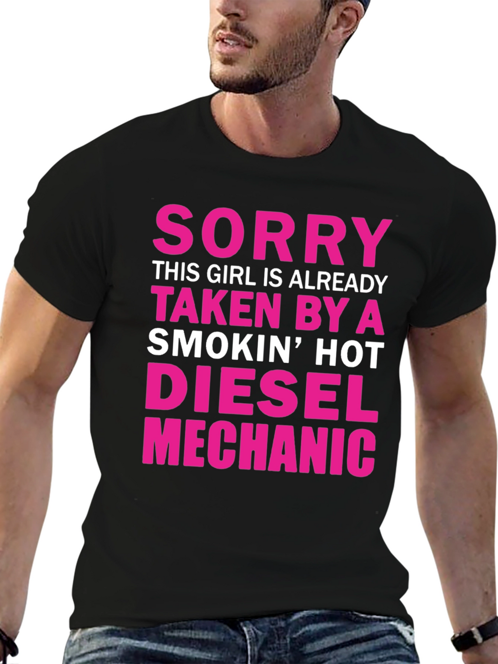 Girl Taken by Diesel Mechanic Graphic Tee