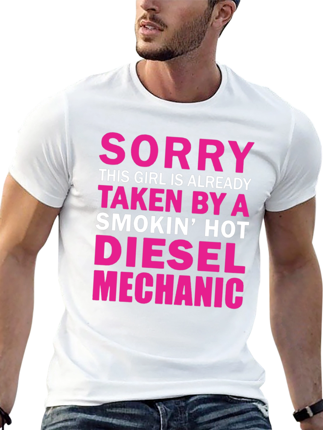 Girl Taken by Diesel Mechanic Graphic Tee