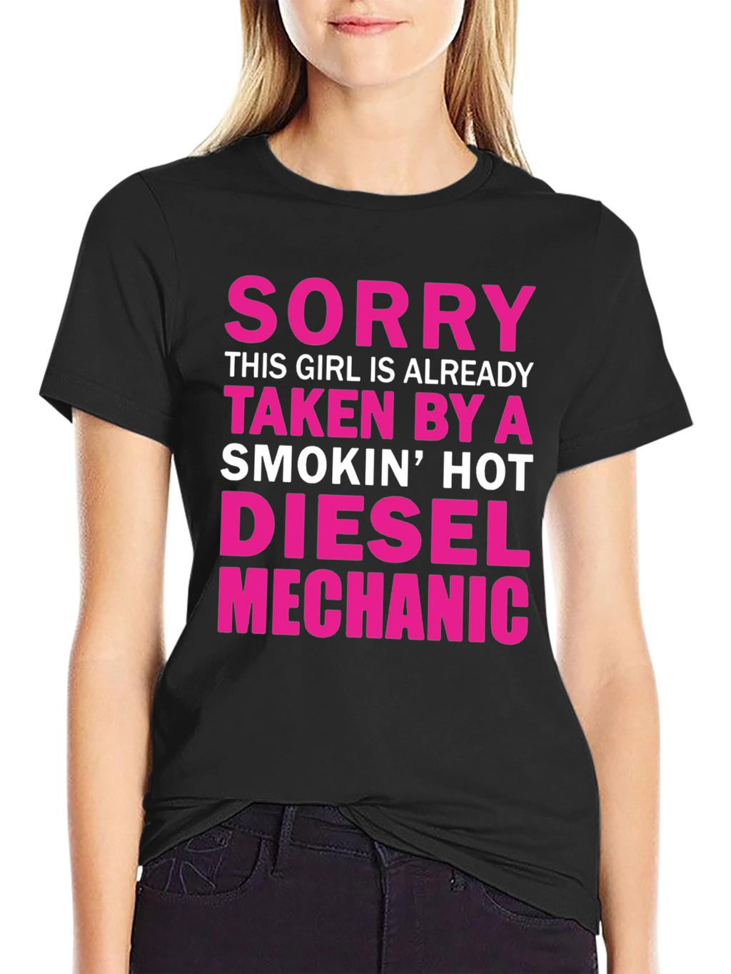 Girl Taken by Diesel Mechanic Graphic Tee