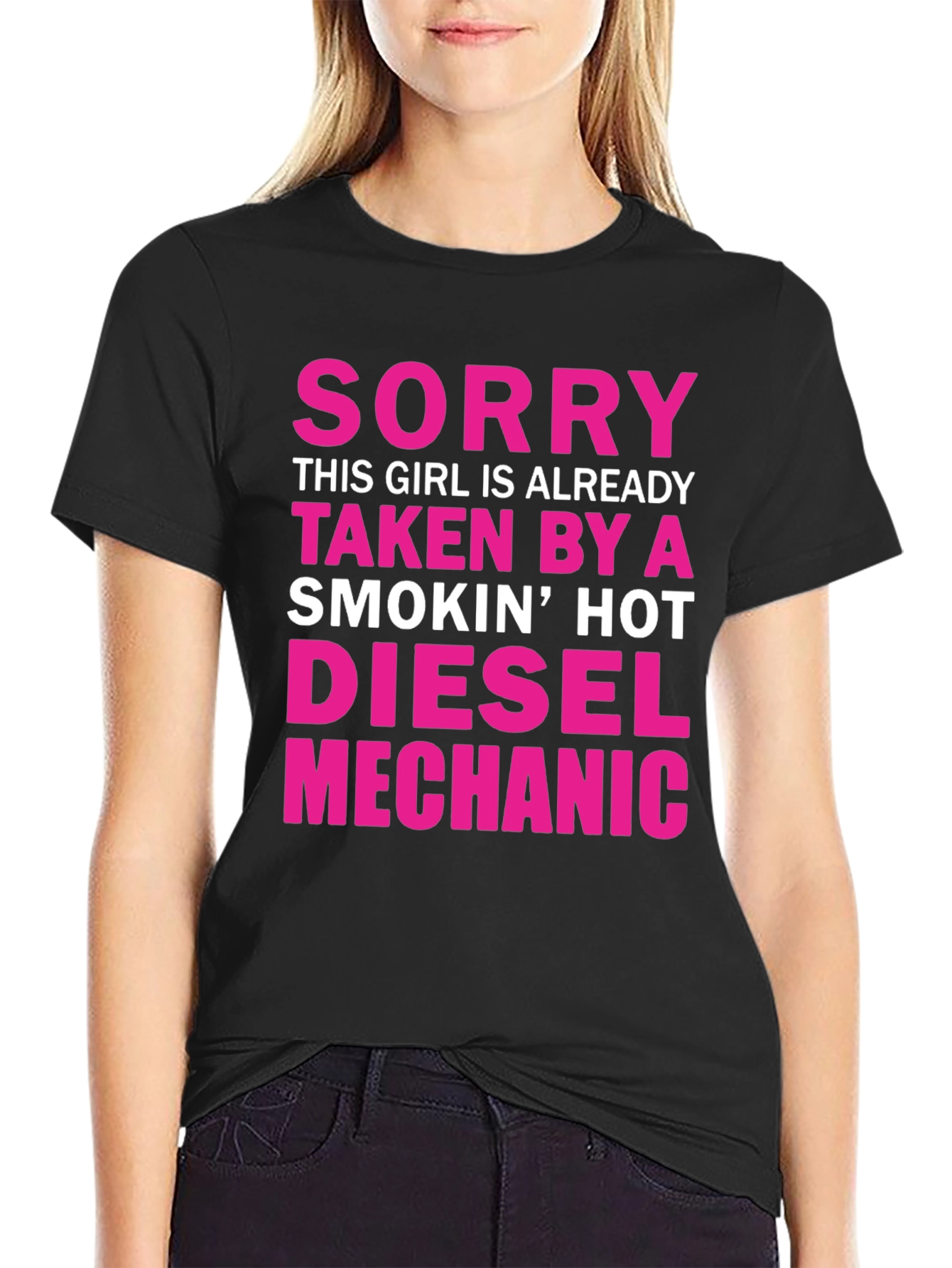 Girl Taken by Diesel Mechanic Graphic Tee