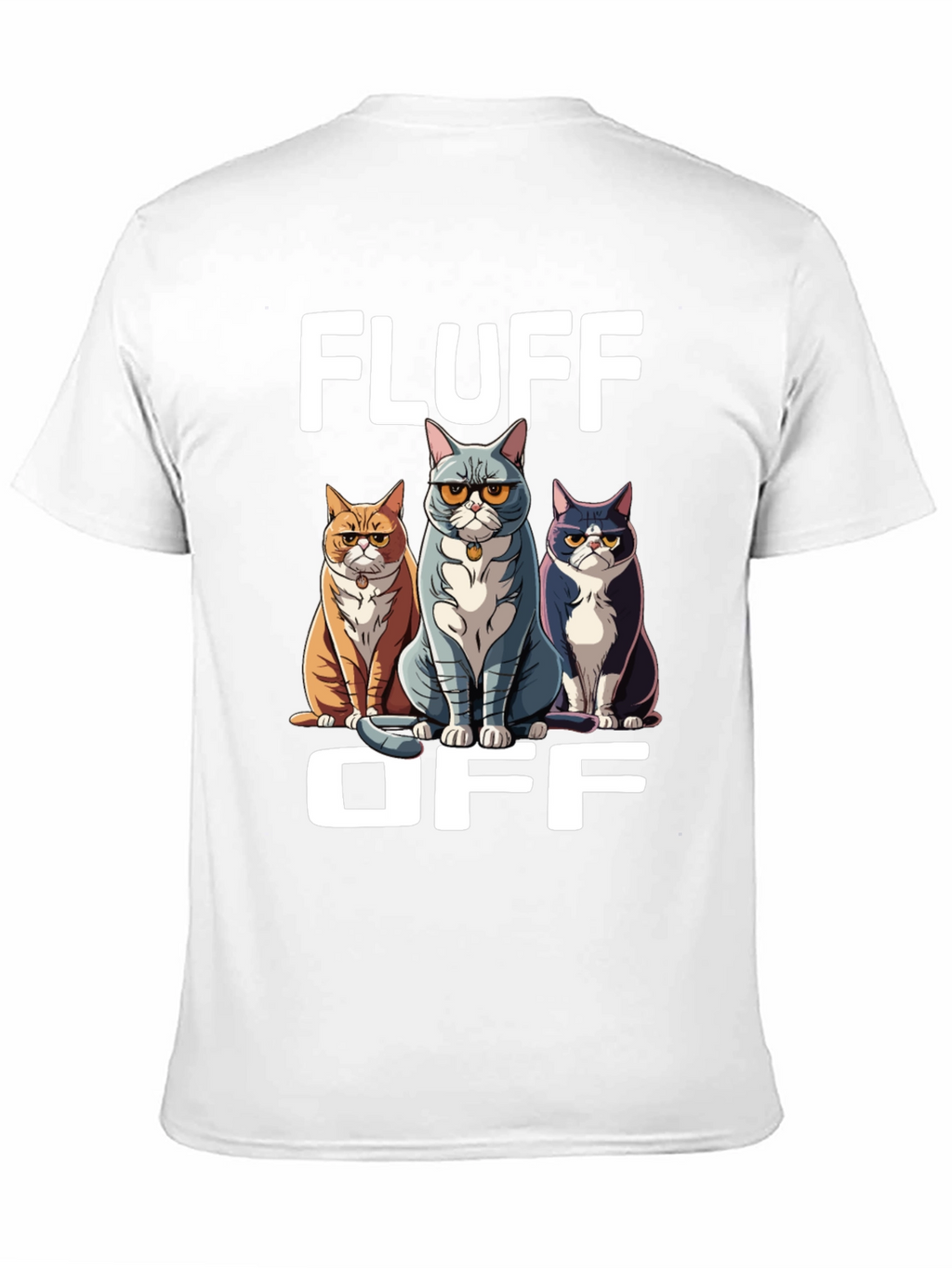 Fluff Off Cat Graphic T-Shirt