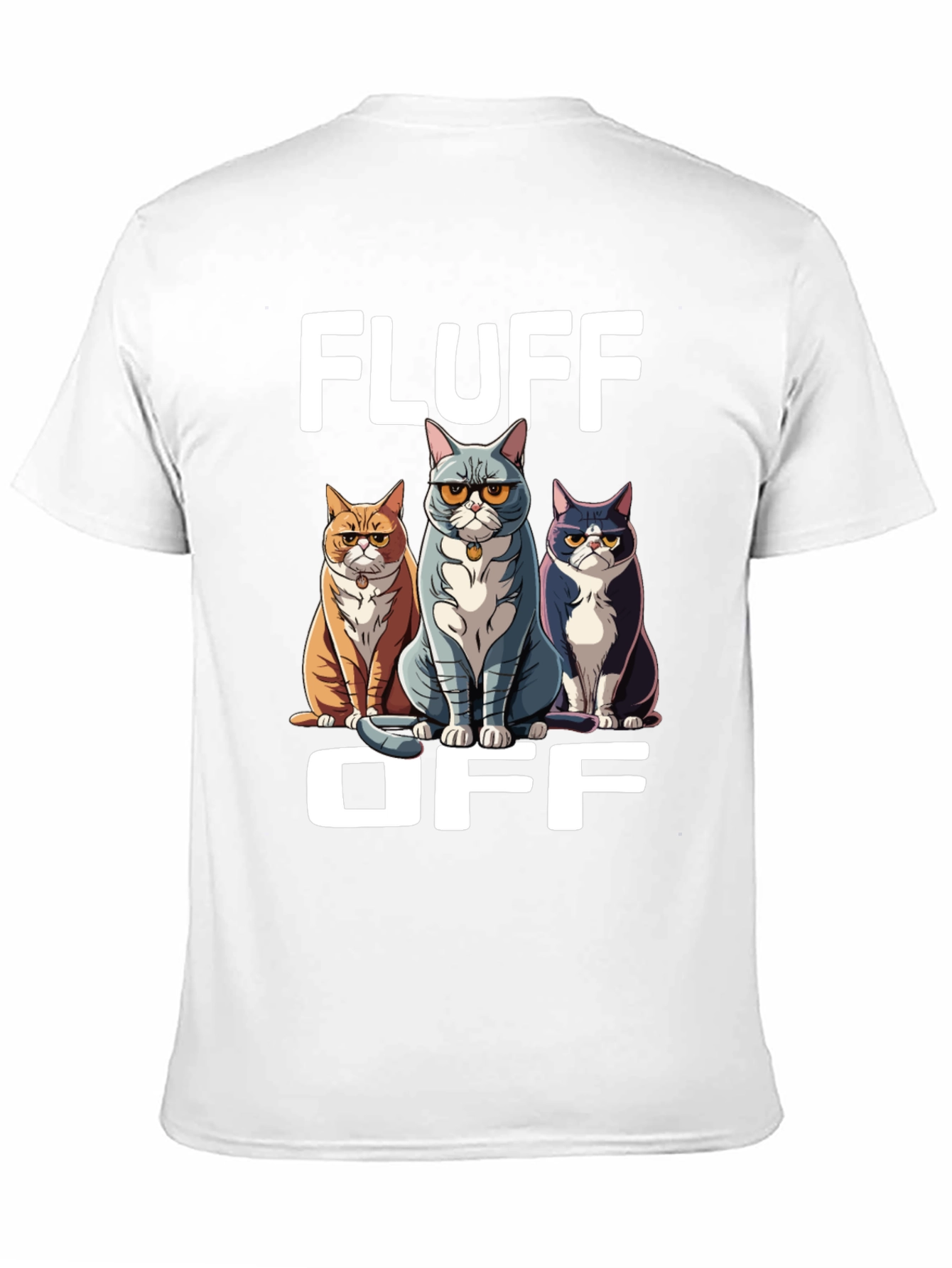 Fluff Off Cat Graphic T-Shirt