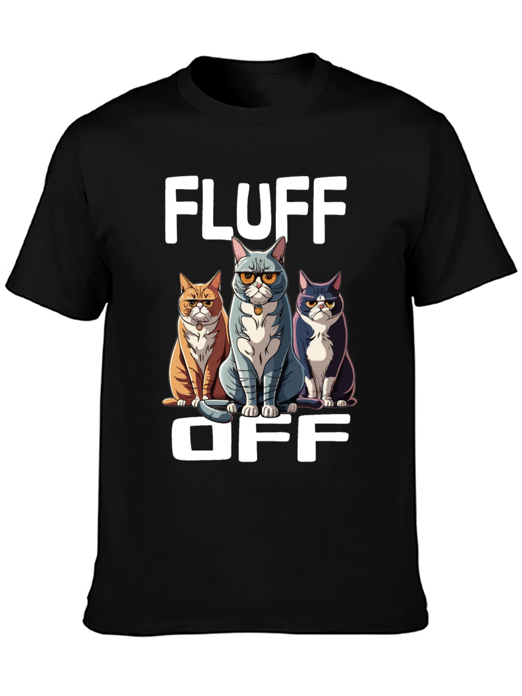 Fluff Off Cat Graphic T-Shirt