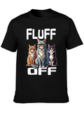 Fluff Off Cat Graphic T-Shirt