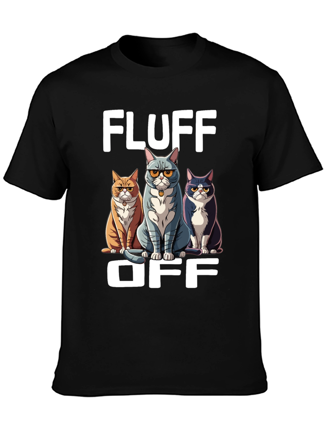 Fluff Off Cat Graphic T-Shirt