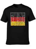 Germany Flag Soccer Field Black T-Shirt