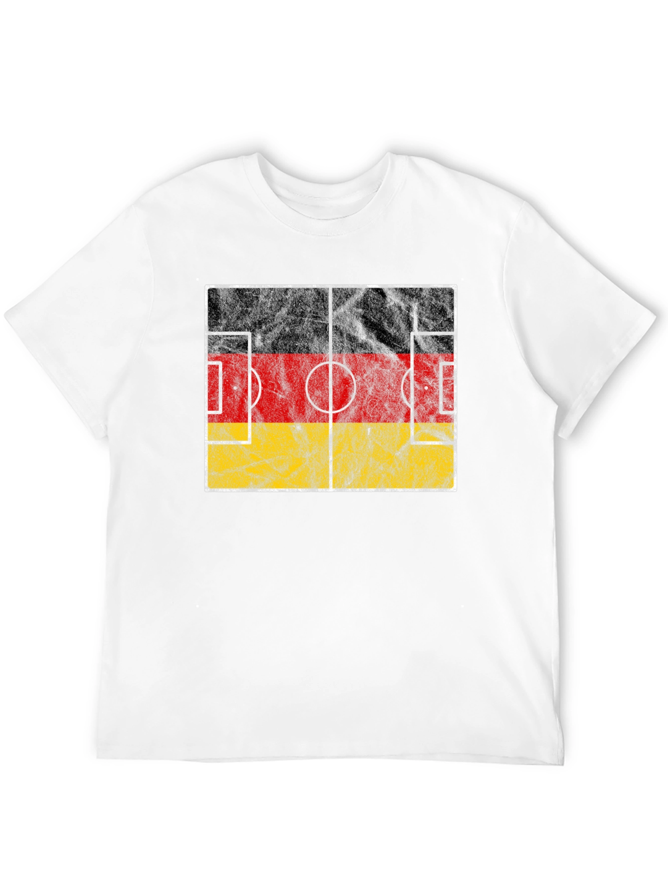 Germany Flag Soccer Field Black T-Shirt