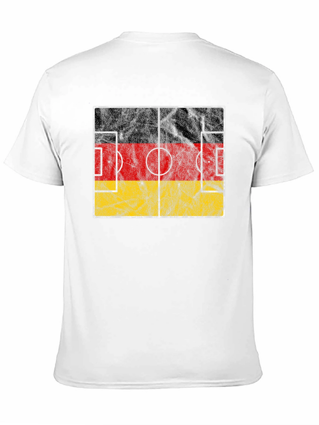 Germany Flag Soccer Field Black T-Shirt