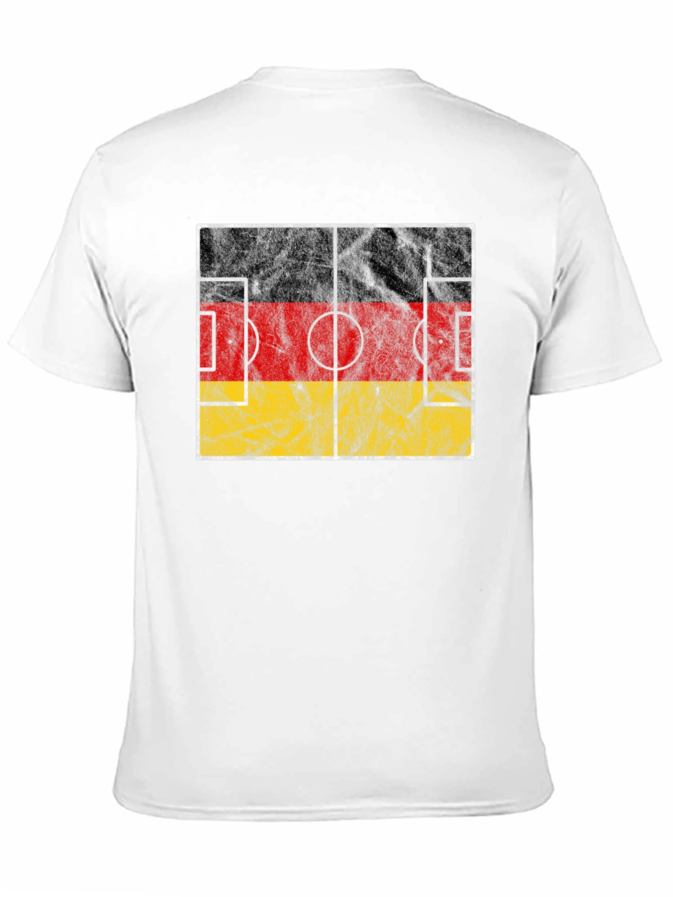 Germany Flag Soccer Field Black T-Shirt