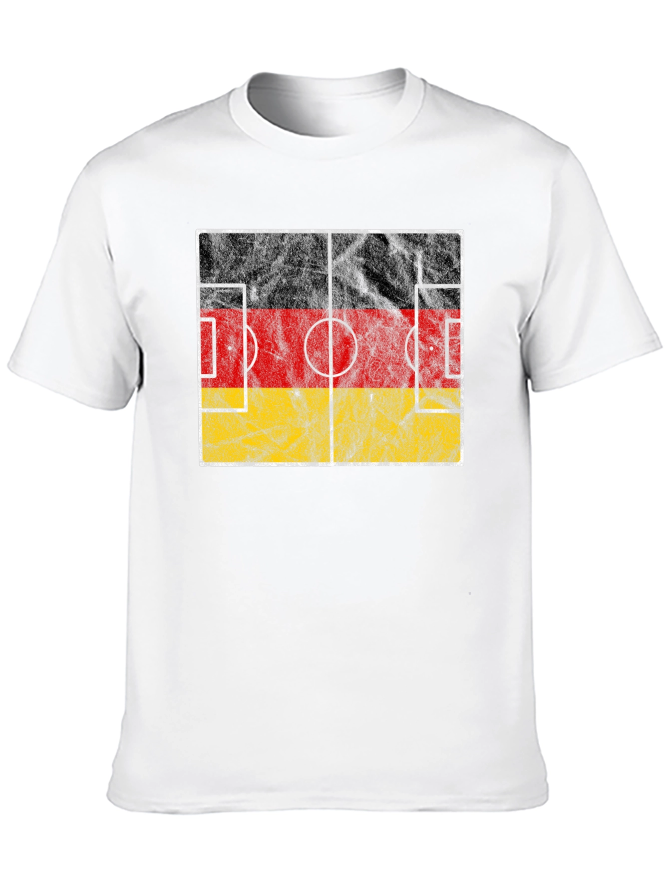 Germany Flag Soccer Field Black T-Shirt