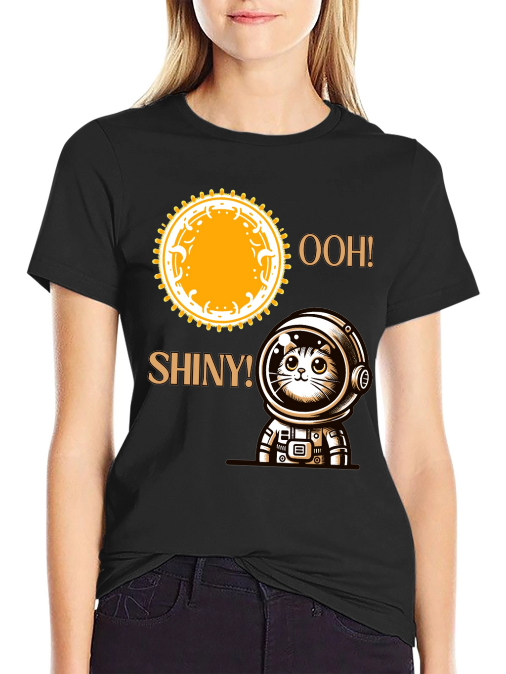 Astronaut Cat T-Shirt - Ooh! Shiny!