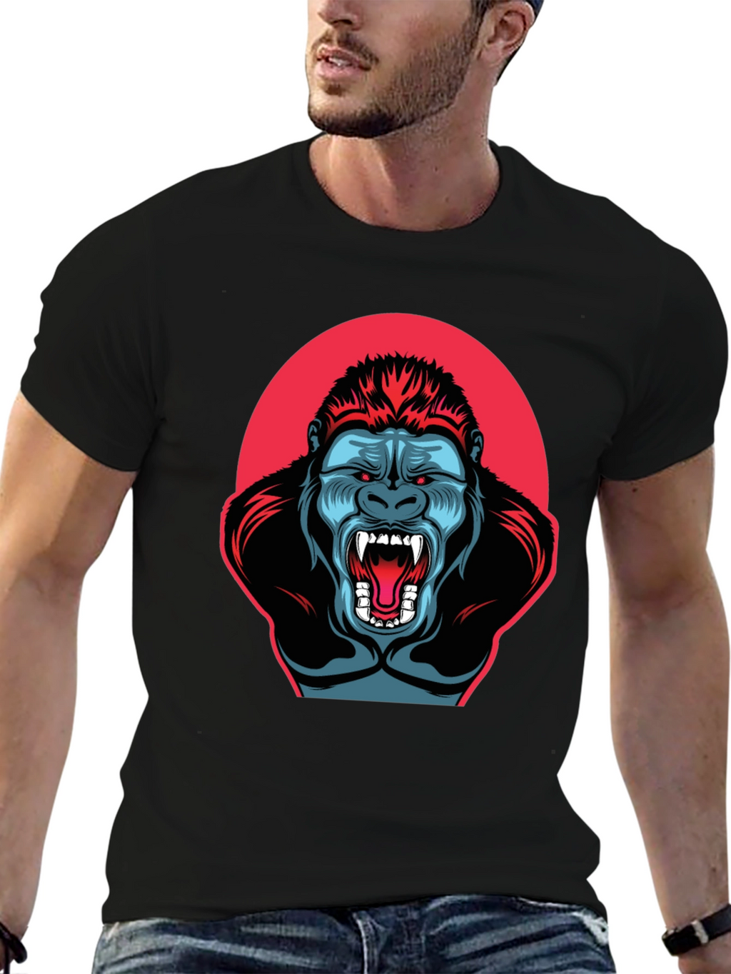 Gorilla Graphic T-Shirt - Mens Black Tee