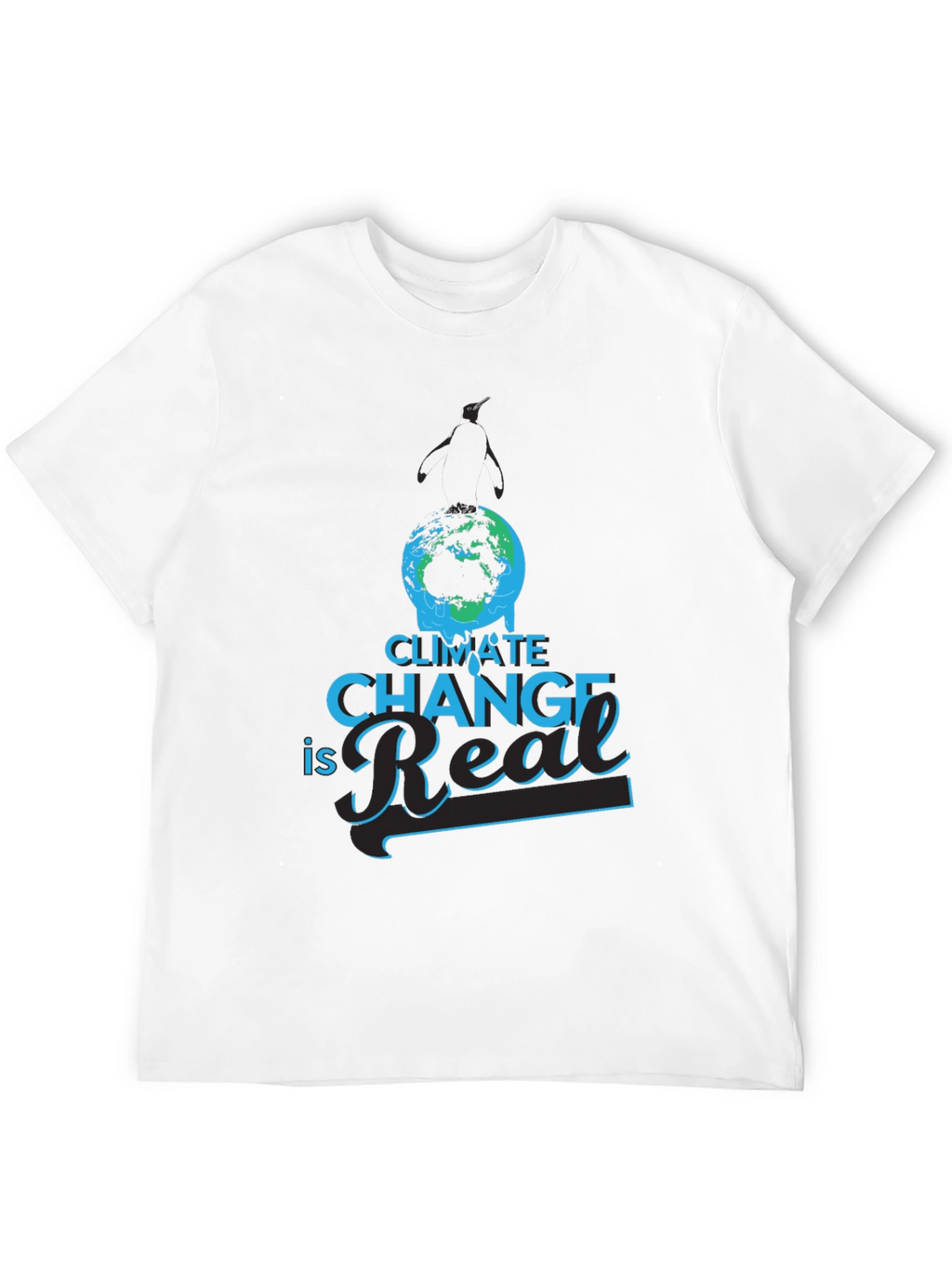 Climate Change Is Real Graphic T-Shirt - Black