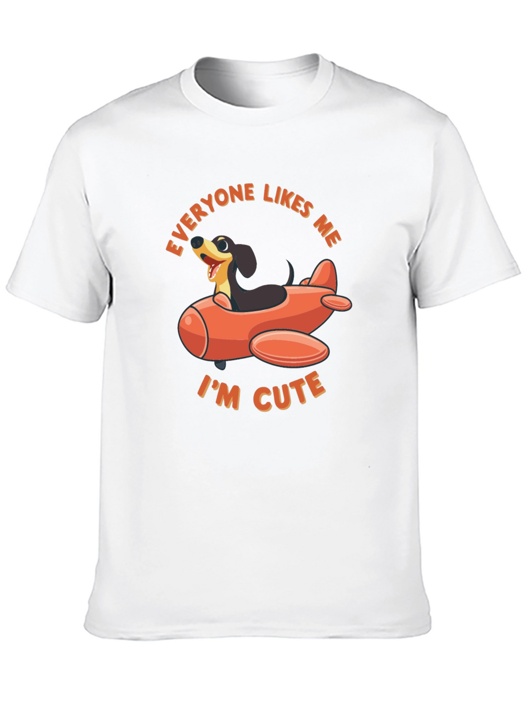 Cute Dog Airplane T-Shirt - Everyone Likes Me!