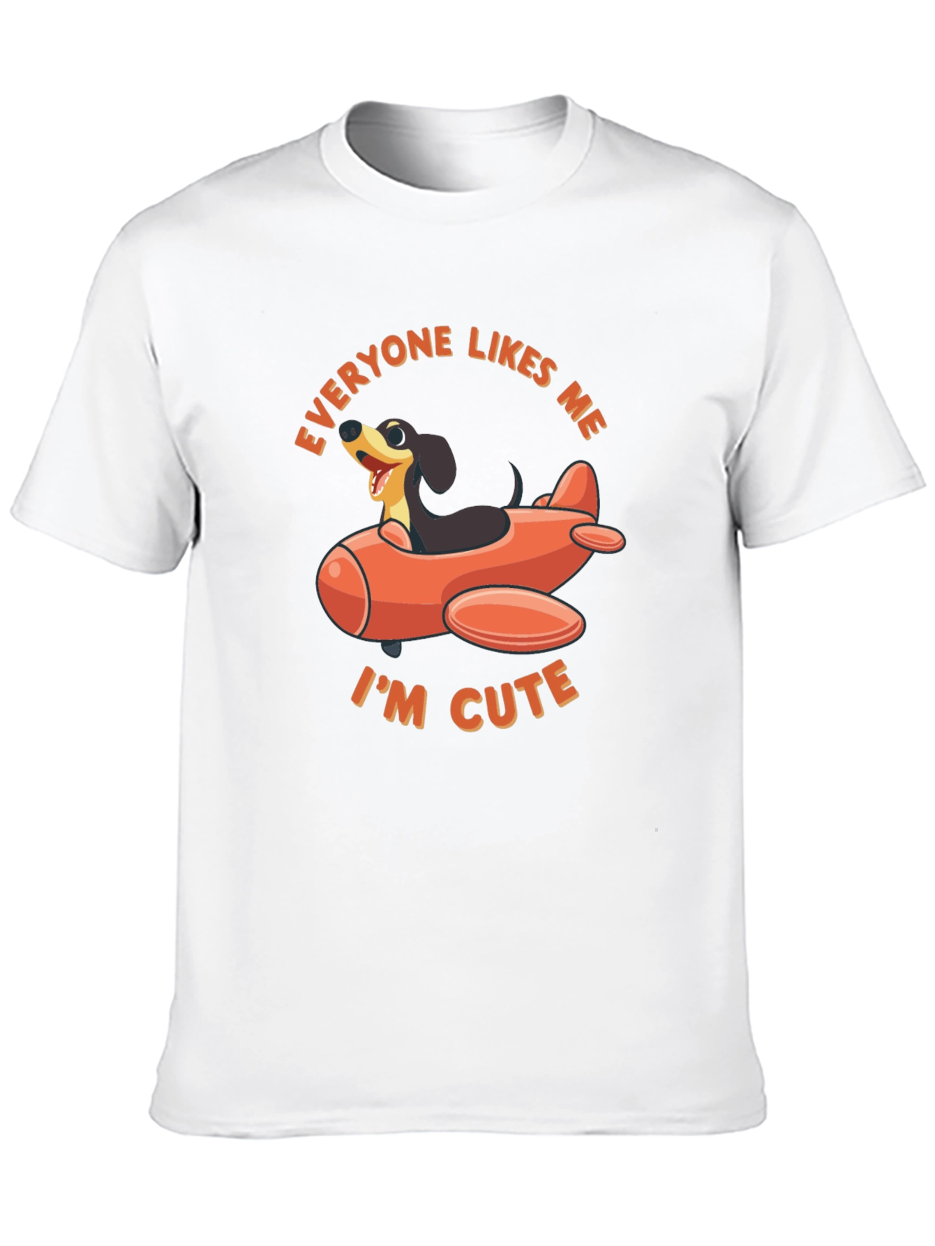 Cute Dog Airplane T-Shirt - Everyone Likes Me!